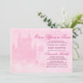 Sprookjes Baby Shower Uitnodiging Once Upon a Time (Staand voorkant)