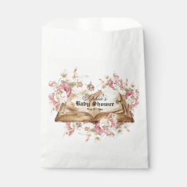 Sprookjes Bloemen Roze Baby Shower Bedankzakje