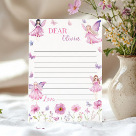 Sprookjes Bloemen Tijd Capsule Notitie Berichtkaar Bedankkaart