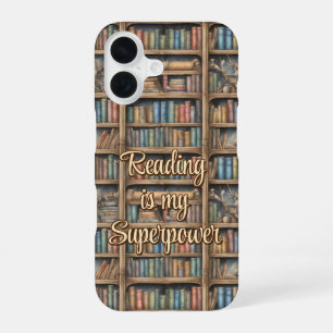 Sprookjes Boekenplank Patroon iPhone 16 Hoesje