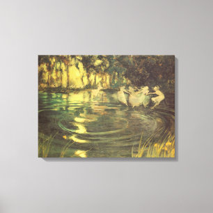 Sprookjes dansen door Arthur Black, Antieke Sprook Canvas Afdruk