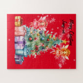 Sprookjes die de kerstboom versieren legpuzzel (Horizontaal)