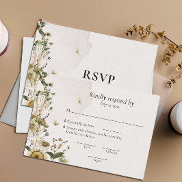 Sprookjes Droge Bloemen RSVP Kaartje
