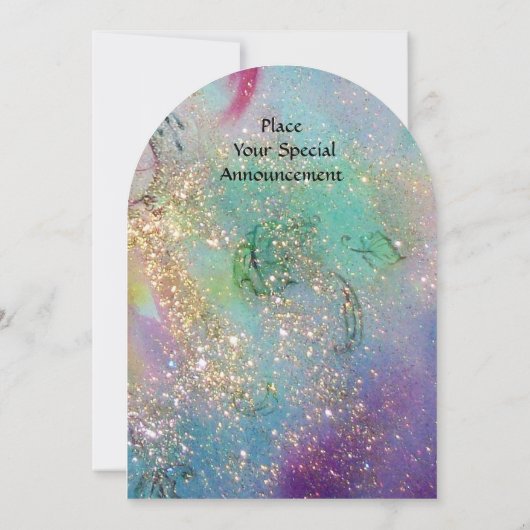 SPROOKJES DROMEN OP EEN RODE BLOEM blauw geel,groe Kaart (Achterkant)