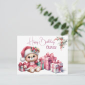 Sprookjes Eerste Meisje 1e Verjaardag Briefkaart (Staand voorkant)