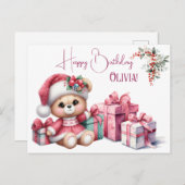 Sprookjes Eerste Meisje 1e Verjaardag Briefkaart (Voorkant / Achterkant)