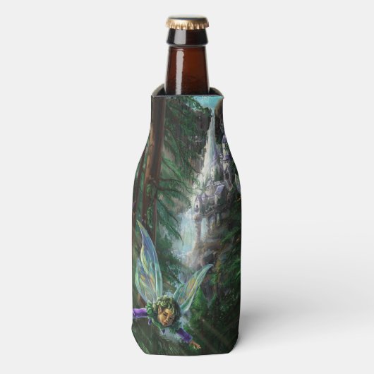 Sprookjes- en Kasteelfantasie Kunst Flesjeskoeler (Fles Voorkant)