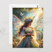 Sprookjes en kattenwandtapijt briefkaart (Voorkant / Achterkant)