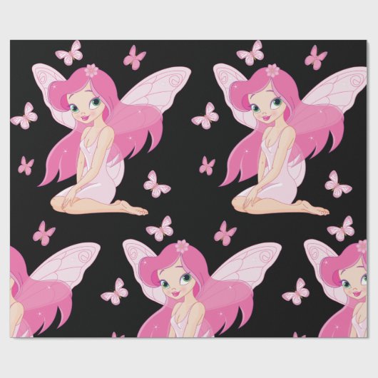 Sprookjes en vlinders cadeaupapier (Vlak)