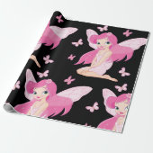 Sprookjes en vlinders cadeaupapier (Uitgerold)