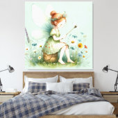 Sprookjes en Wildbloemen Canvas Afdruk (Insitu (Slaapkamer))