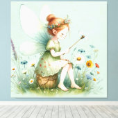 Sprookjes en Wildbloemen Canvas Afdruk (Insitu (Houten vloer))
