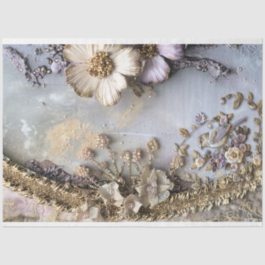 Sprookjes Fantasie Shabby Chic & Bloem Tissuepapier (Voorkant)