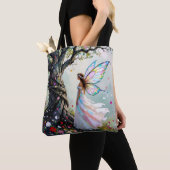 Sprookjes geïnspireerde fee en fantasievolle boom tote bag (Dichtbij)