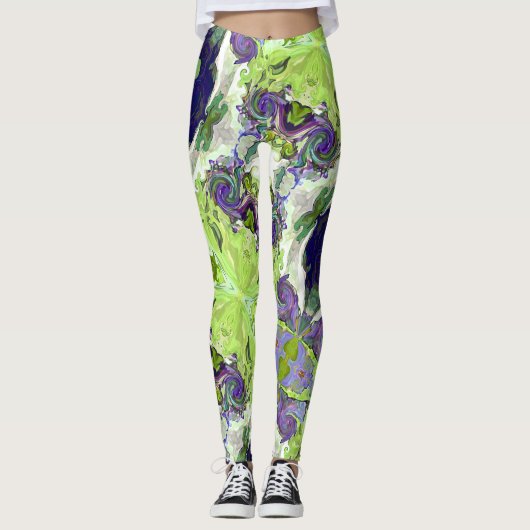 Sprookjes Harten Citroen Broek Leggings (Voorkant)
