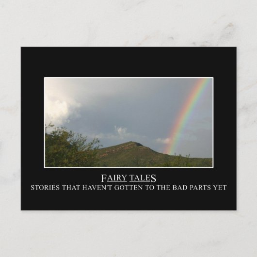 Sprookjes hebben niet echt een happy end briefkaart (Voorkant)