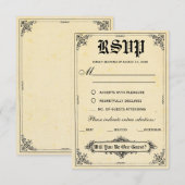 Sprookjes-huwelijk RSVP-kaarten RSVP Kaartje (Voorkant / Achterkant)