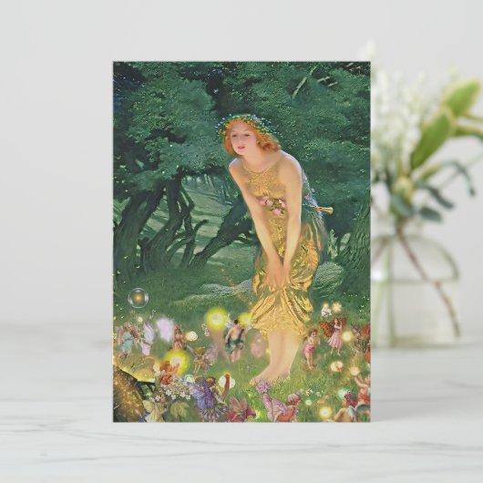 Sprookjes in het maneschijn kaart (Staand voorkant)