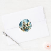 Sprookjes in Winter Wonderland Ronde Sticker (Envelop)