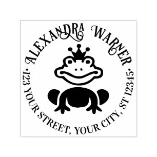Sprookjes Kikker Prins Naam Retouradres Zelfinktende Stempel