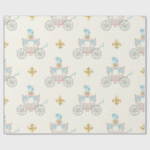 Sprookjes Koets Royal Fleur Goud Blush Ivoor Cadeaupapier (Vlak)