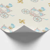 Sprookjes Koets Royal Fleur Goud Blush Ivoor Cadeaupapier (Hoek)