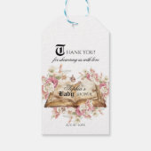 Sprookjes Koninklijke Baby Shower Cadeaulabel (Achterkant)