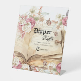 Sprookjes Koninklijke Baby Shower Luier Raffle Reclamebord Met Voetstuk