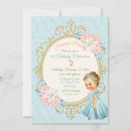 Sprookjes Koninklijke Prinses Blush Goud Aqua Meis Kaart