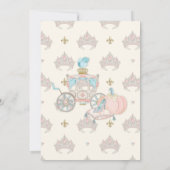 Sprookjes Koninklijke Prinsessen Koets Blush Aqua Kaart (Achterkant)