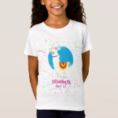 Sprookjes Llama Eenhoorn Meisjes Lieve Benoemde Ca T-shirt (Voorkant)