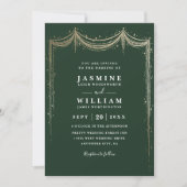Sprookjes luxe elegante moderne QR-code trouwfeest Kaart (Voorkant)