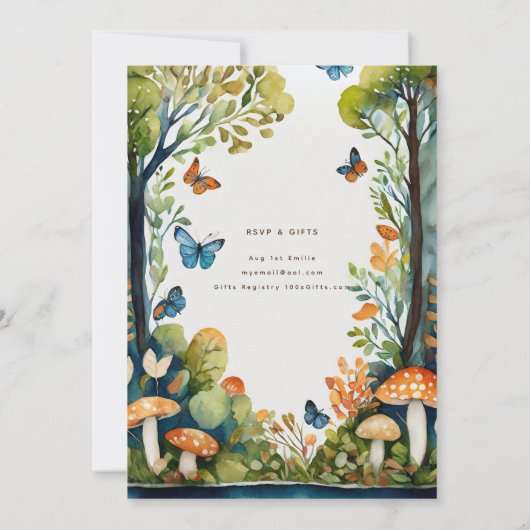 SPROOKJES NATUUR BABYSHOWER 1E VERJAARDAG ELKE GEB KAART (Achterkant)