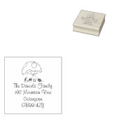 Sprookjes Paddenstoel Huis Adres Stempel (Gestempeld)