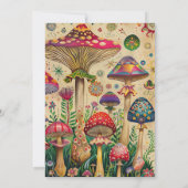 Sprookjes Paddenstoelen 7e Verjaardagsfeestje Kaart (Achterkant)