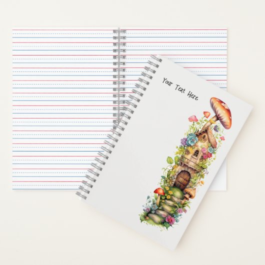 Sprookjes Paddestoel bloemen Notitieboek (Binnen)