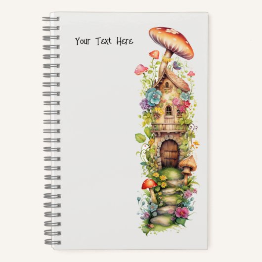 Sprookjes Paddestoel bloemen Notitieboek (Voorkant)