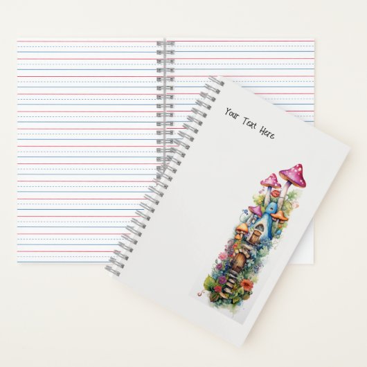 Sprookjes Paddestoel bloemen Notitieboek (Binnen)