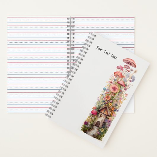 Sprookjes Paddestoel bloemen Notitieboek (Binnen)