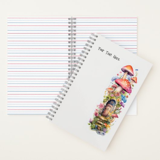 Sprookjes Paddestoel bloemen Notitieboek (Binnen)