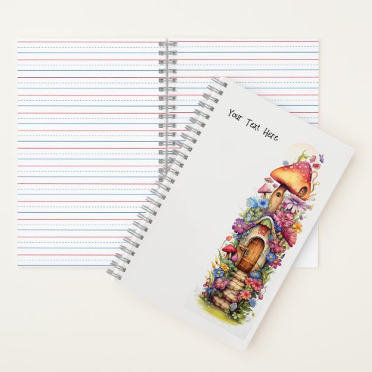 Sprookjes Paddestoel bloemen Notitieboek (Binnen)