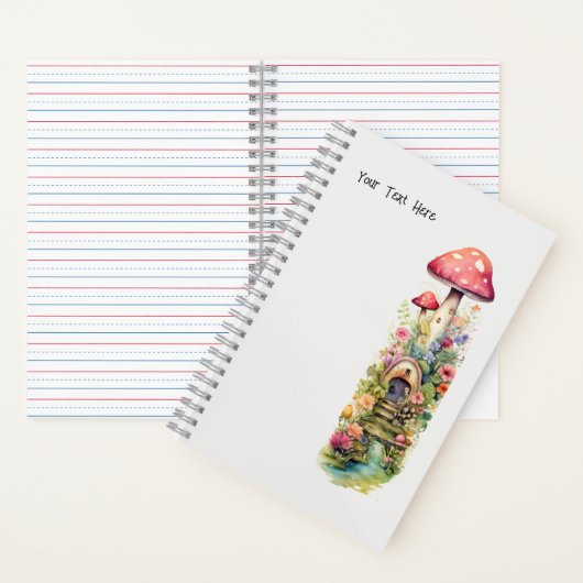 Sprookjes Paddestoel bloemen Notitieboek (Binnen)