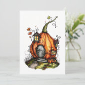 Sprookjes Pompoen Huis Kaart (Staand voorkant)
