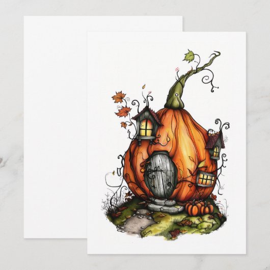 Sprookjes Pompoenhuis Kaart (Voorkant / Achterkant)