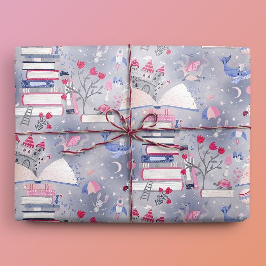 Sprookjes Pop-Upboek Kasteel Grijs Cadeaupapier