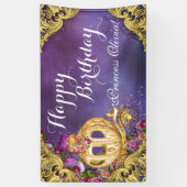 Sprookjes Prinses Koets Prinses Verjaardag Spandoek (Verticaal)