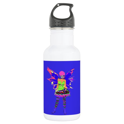 Sprookjes-Punk-Pop-Art Waterfles (Voorkant)