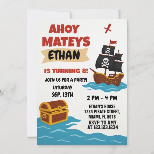 Sprookjes Schatkaart Thema voor Kinderen Kaart (Voorkant)