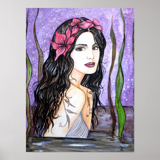 Sprookjes Schilderij Dame van het Meer Poster (Voorkant)