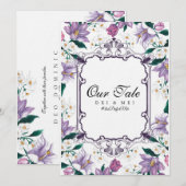 Sprookjes thema trouwdag kaart (Voorkant / Achterkant)